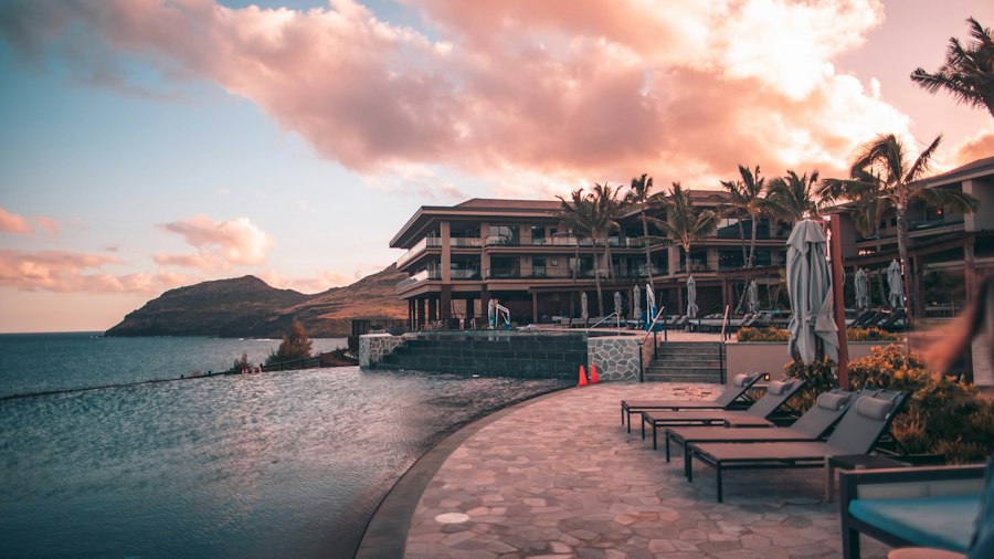 Seaside hotel with an infinity pool
